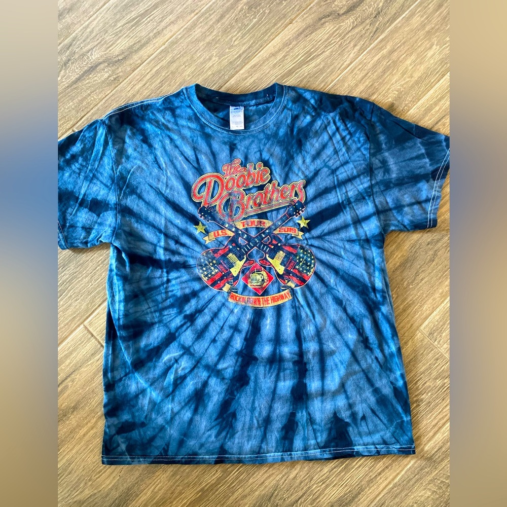 Blue Tie-Dye Doobie Brothers Tee Shirt US Tour 2019